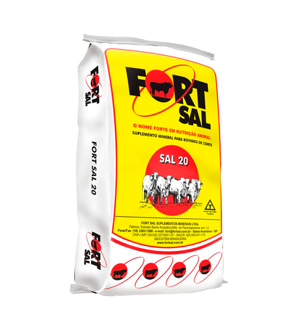 Suplemento Mineral para Bovinos de Corte Fort Sal 20